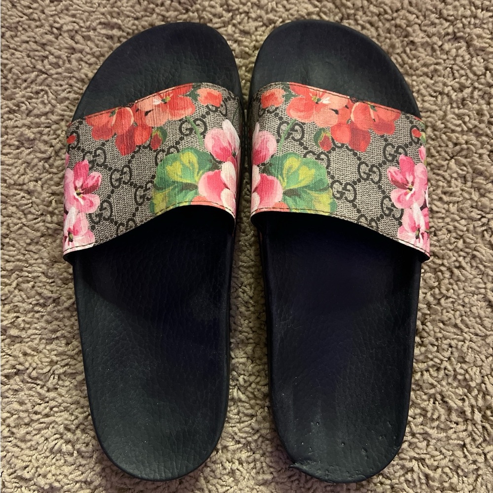 Gucci Floral Slide Sandals